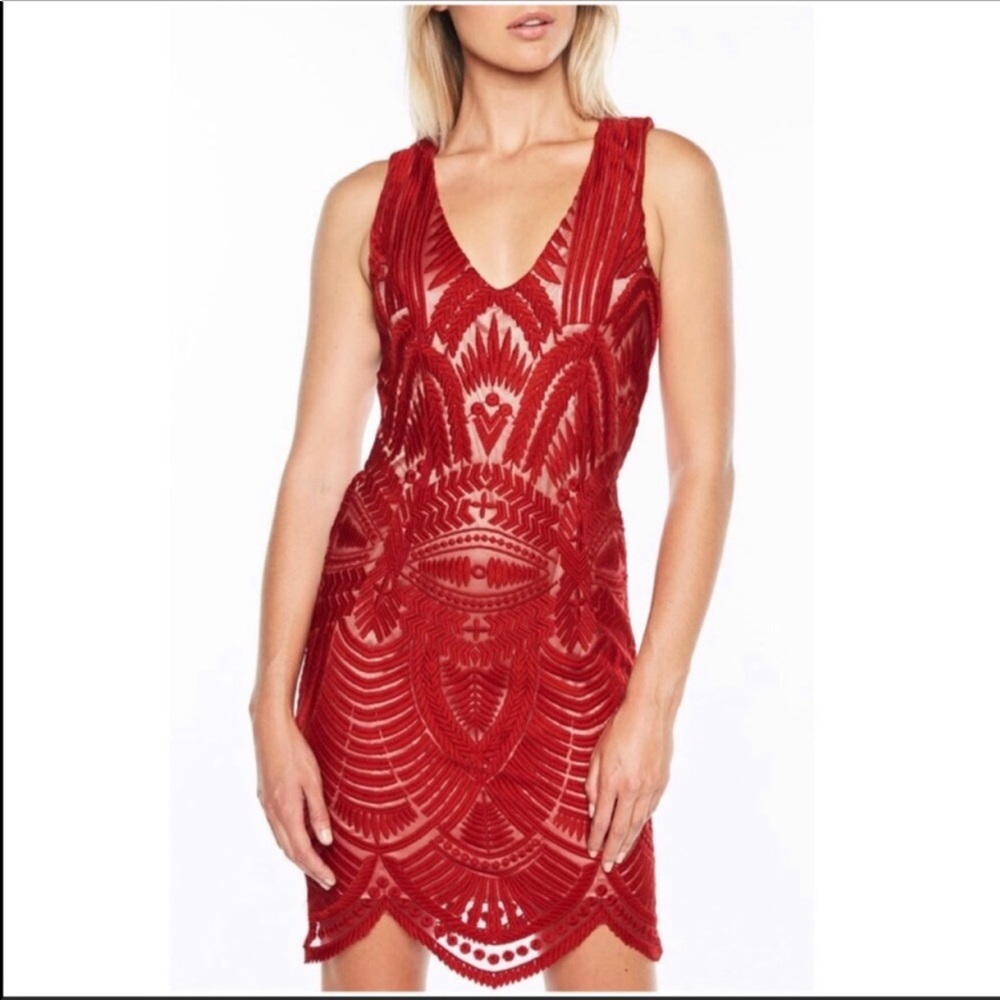 Bardot Embroidered Sheath Dress